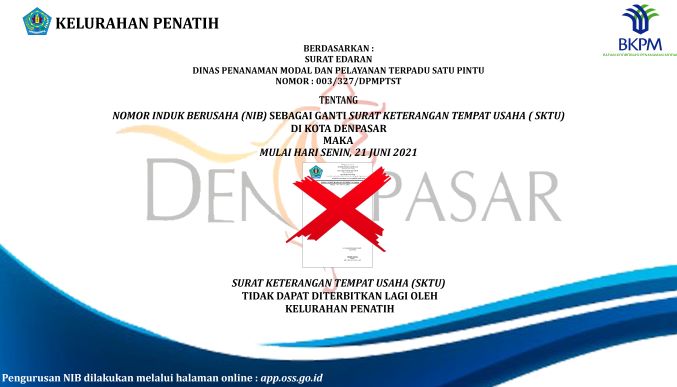 SKTU TIDAK DITERBITKAN LAGI TETAPI DIGANTI MENJADI NIB