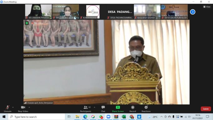 Acara Peluncuran Pencetakan Dokumen Kependudukan SIAK di Desa/Kelurahan Se-Kota Denpasar